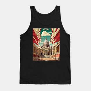 Vatican City Basilica of Saint Peter Italy Vintage Tourism Travel Poster Tank Top